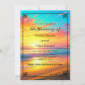 oceaan een zonsondergang strand aan zee kaart (Achterkant)