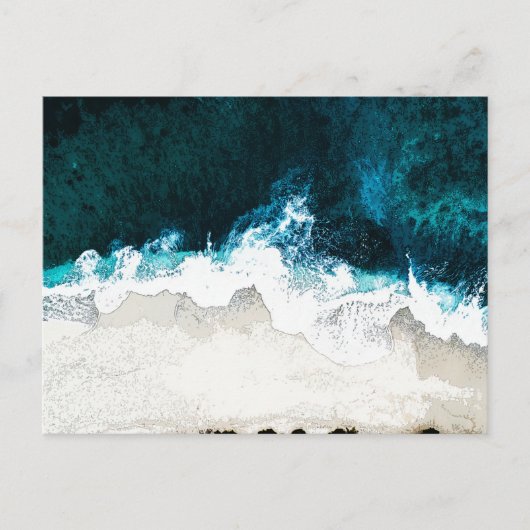 Oceaan en Beach Briefkaart (Voorkant)