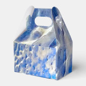 Oceaan en hemelsblauw reflecties bedankdoosjes (Achterkant)