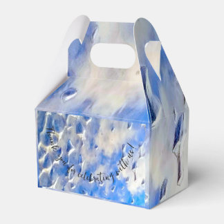 Oceaan en hemelsblauw reflecties bedankdoosjes