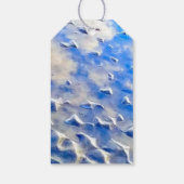 Oceaan en hemelsblauw reflecties cadeaulabel (Achterkant)