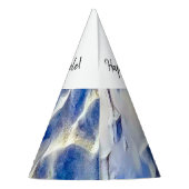 Oceaan en hemelsblauw reflecties feesthoedjes (Achterkant)