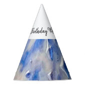 Oceaan en hemelsblauw reflecties feesthoedjes (Voorkant)