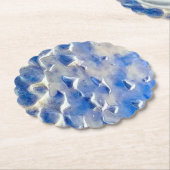 Oceaan en hemelsblauw reflecties kartonnen onderzetters (Gekanteld)