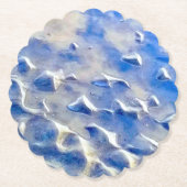 Oceaan en hemelsblauw reflecties kartonnen onderzetters (Voorkant)