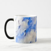 Oceaan en hemelsblauw reflecties magische mok (Links)