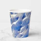 Oceaan en hemelsblauw reflecties papieren bekers (Voorkant)