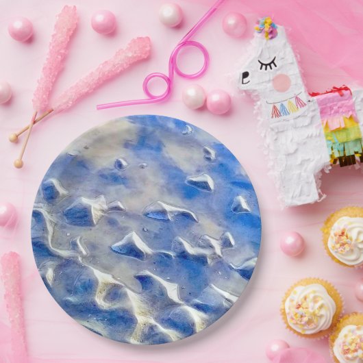 Oceaan en hemelsblauw reflecties papieren bordje (Feest)