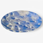 Oceaan en hemelsblauw reflecties papieren bordje (Gekanteld)