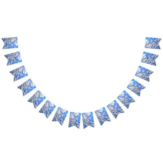 Oceaan en hemelsblauw reflecties vlaggetjes (Alle)