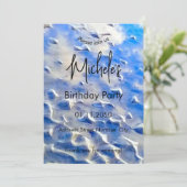 Oceaan- en luchtblauw kaart (Staand voorkant)