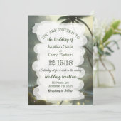 Oceaan en Palm Trees Bruiloft Kaart (Staand voorkant)