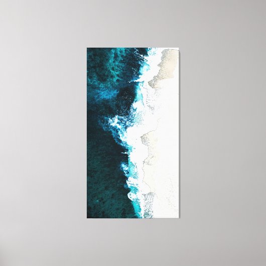 Oceaan en strand canvas afdruk (Voorkant)