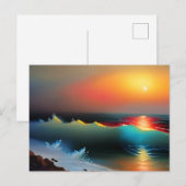 Oceaan en Zonsondergang thema Briefkaart (Voorkant / Achterkant)