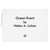 Oceaan evenement kunstkaart (Achterkant Horizontaal)