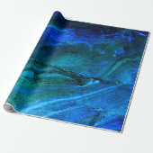 Oceaan gebeeldhouwd steen cadeaupapier (Uitgerold)