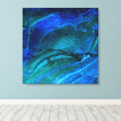 Oceaan gebeeldhouwd steen canvas afdruk (Insitu (Houten vloer))
