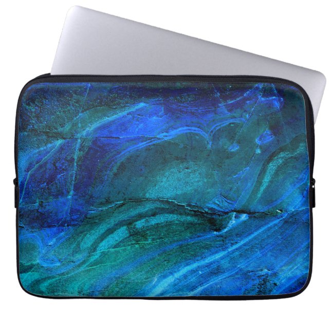 Oceaan gebeeldhouwd steen laptop sleeve (Voorkant)