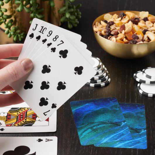 Oceaan gebeeldhouwd steen pokerkaarten (Insitu)