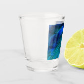 Oceaan gebeeldhouwd steen shot glas (Links)