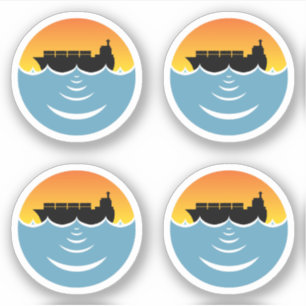 oceaan geluidshinder 4 pak sticker