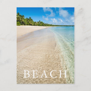 Oceaan getijde op een tropisch strand briefkaart