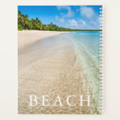 Oceaan getijde op een tropisch strand planner (Achterkant)