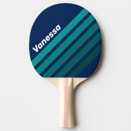 Oceaan Getijde Schuine Strepen met Naam Tafeltennisbatje