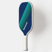Oceaan Getijde Strepen met Naam Pickleball Paddle (Links)