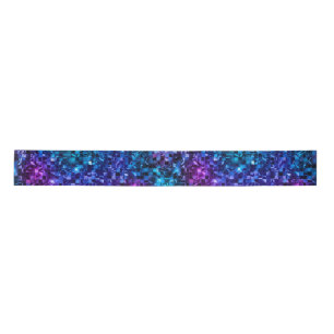 Oceaan Glamour Blauw en Roze Glitters Satijnen Lint