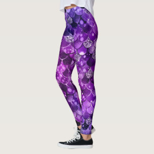 Oceaan Glamour Kleurrijke Vissen Schubben Patroon Leggings