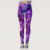 Oceaan Glamour Kleurrijke Vissen Schubben Patroon Leggings (Voorkant)