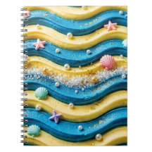 Oceaan Golf Cake Kust Beach Notebook