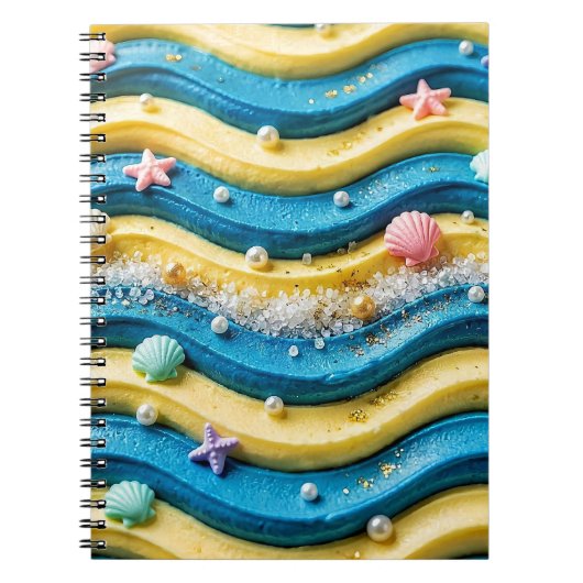 Oceaan Golf Cake Kust Beach Notebook Notitieboek (Voorkant)