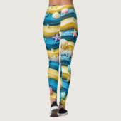 Oceaan Golf Kleding Leggings - Kust Strand Zeester (Achterkant)