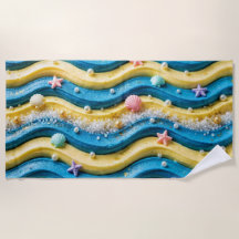 Oceaan Golf Kust Handdoek - Kust Strand