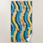 Oceaan Golf Kust Handdoek - Kust Strand (Voorkant)