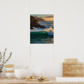 Oceaan Golf Muur Kunst Poster (Keuken)