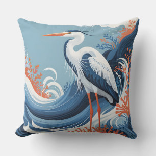 oceaan golf reiger buitenkussen