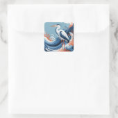 oceaan golf reiger sticker (Tas)