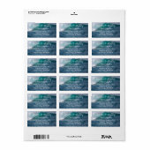 Oceaan Golf Script Naam Gedrukt Retouradres Etiket (Full Sheet)