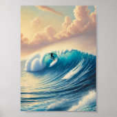 Oceaan Golf Surf Poster | Droomkust Muurkunst (Voorkant)