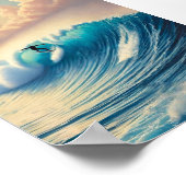 Oceaan Golf Surf Poster | Droomkust Muurkunst (Hoek)