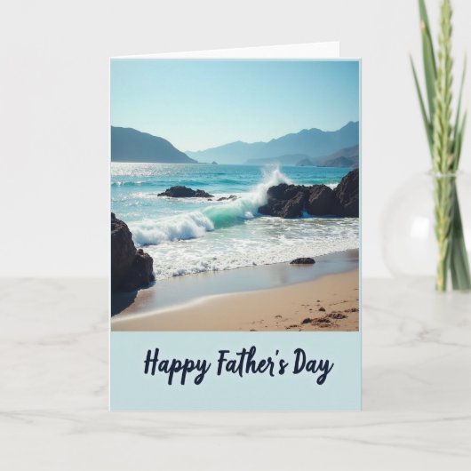 Oceaan Golf Vaderdag Kaartzicht Kaart (Voorkant)