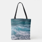 Oceaan Golfpatroon Mode Strandtas Tote Bag (Achterkant)
