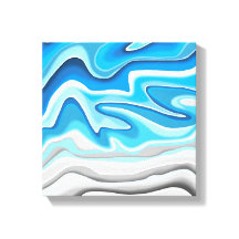 Oceaan golven | Blauwe Abstracte Schilderij