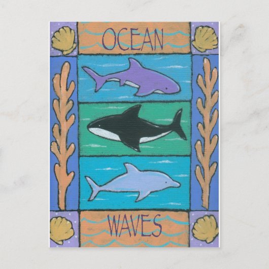 oceaan golven briefkaart (Voorkant)