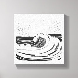 Oceaan golven canvas afdruk