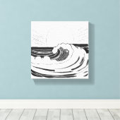 Oceaan golven canvas afdruk (Insitu (Houten vloer))