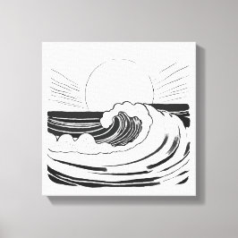 Oceaan golven canvas afdruk
